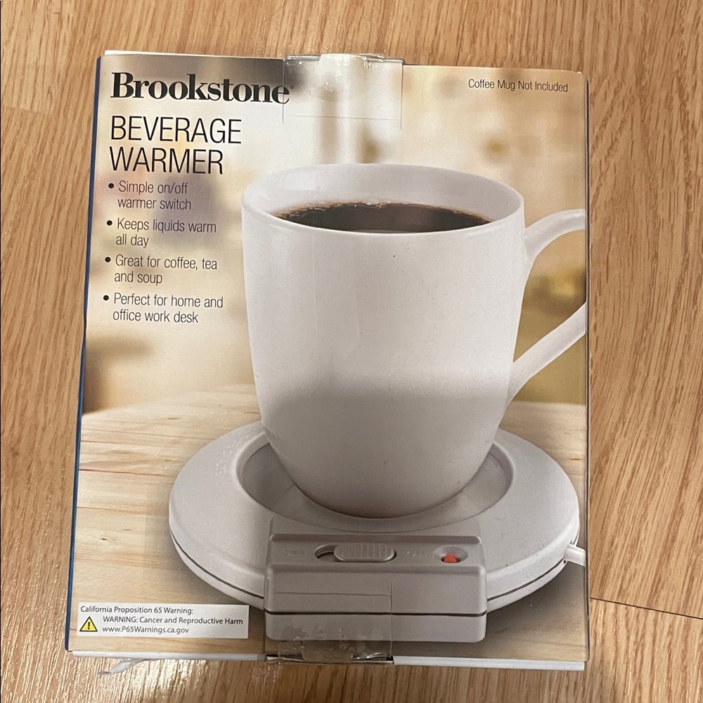 Brookstone White Beverage Warmer